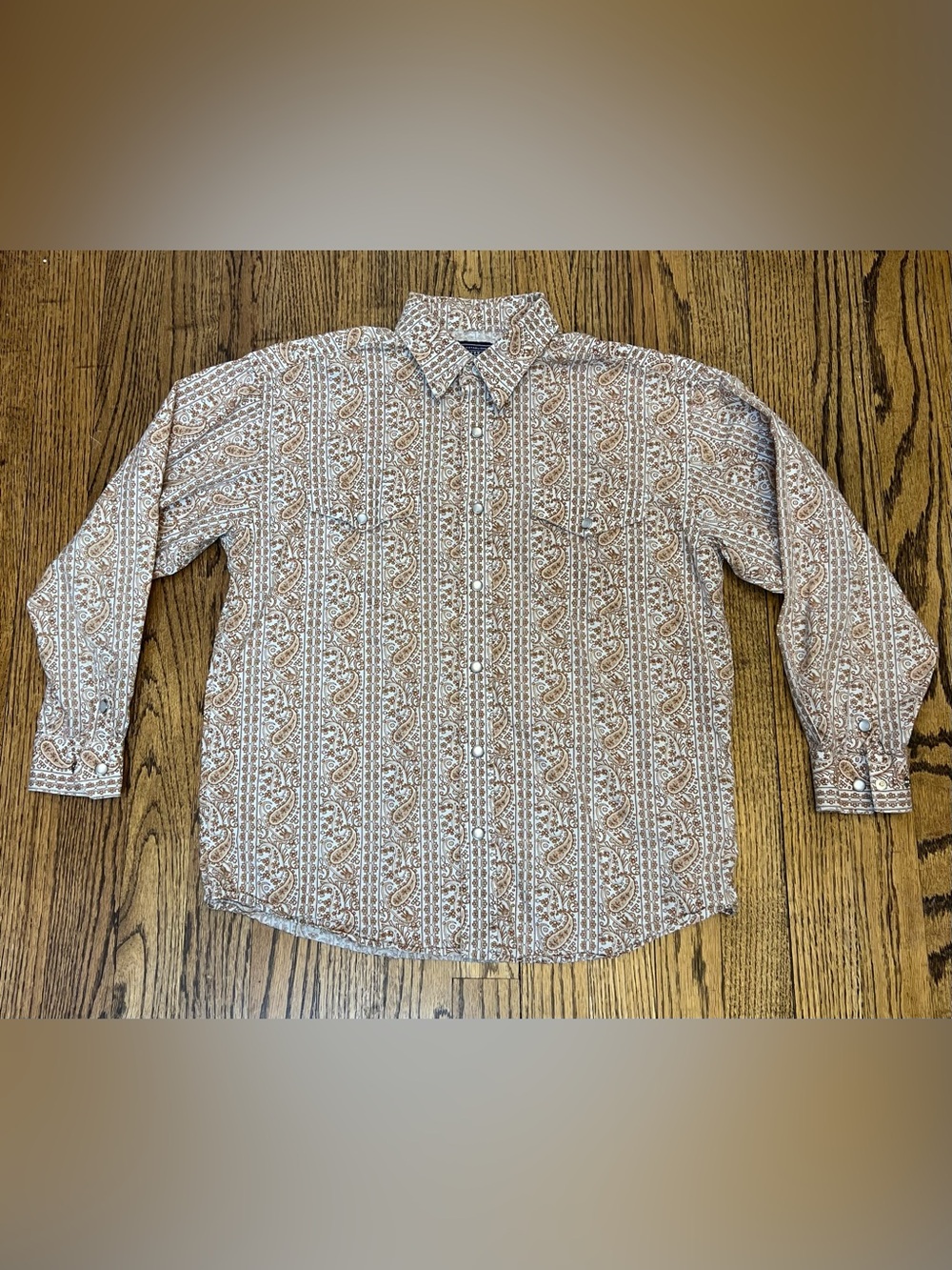 Panhandle Rough Stock Womens Western Pearl Snap Shirt Siz Large 14 Rodeo Cowgirl